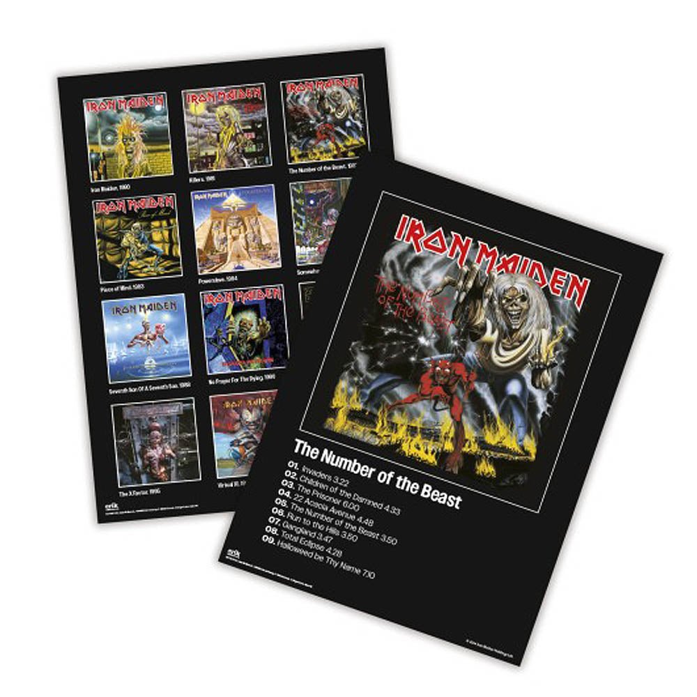 IRON MAIDEN - (11月 来日 記念 ) - SET MINIPOSTERS / 2枚セット